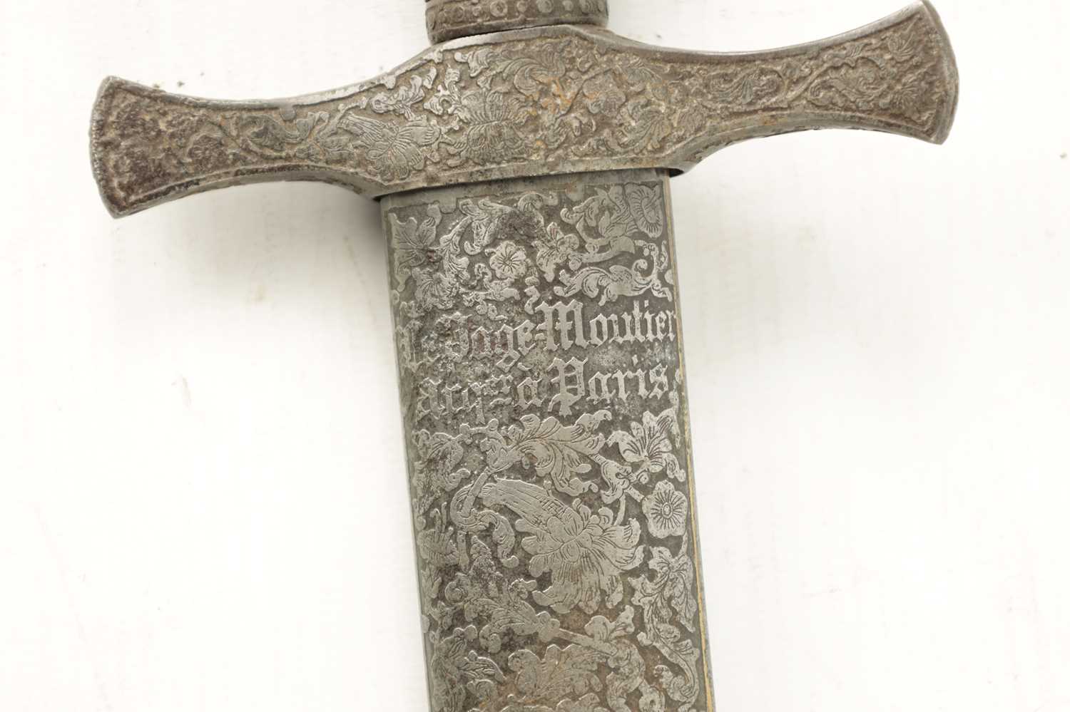 A LARGE 19TH CENTURY FRENCH HUNTING DAGGER SIGNED LE PAGE-MOUTIER - Image 5 of 8