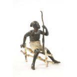 ATT. FRANZE BERGMAN. AN EARLY 20TH CENTURY COLD-PAINTED BRONZE SCULPTURE