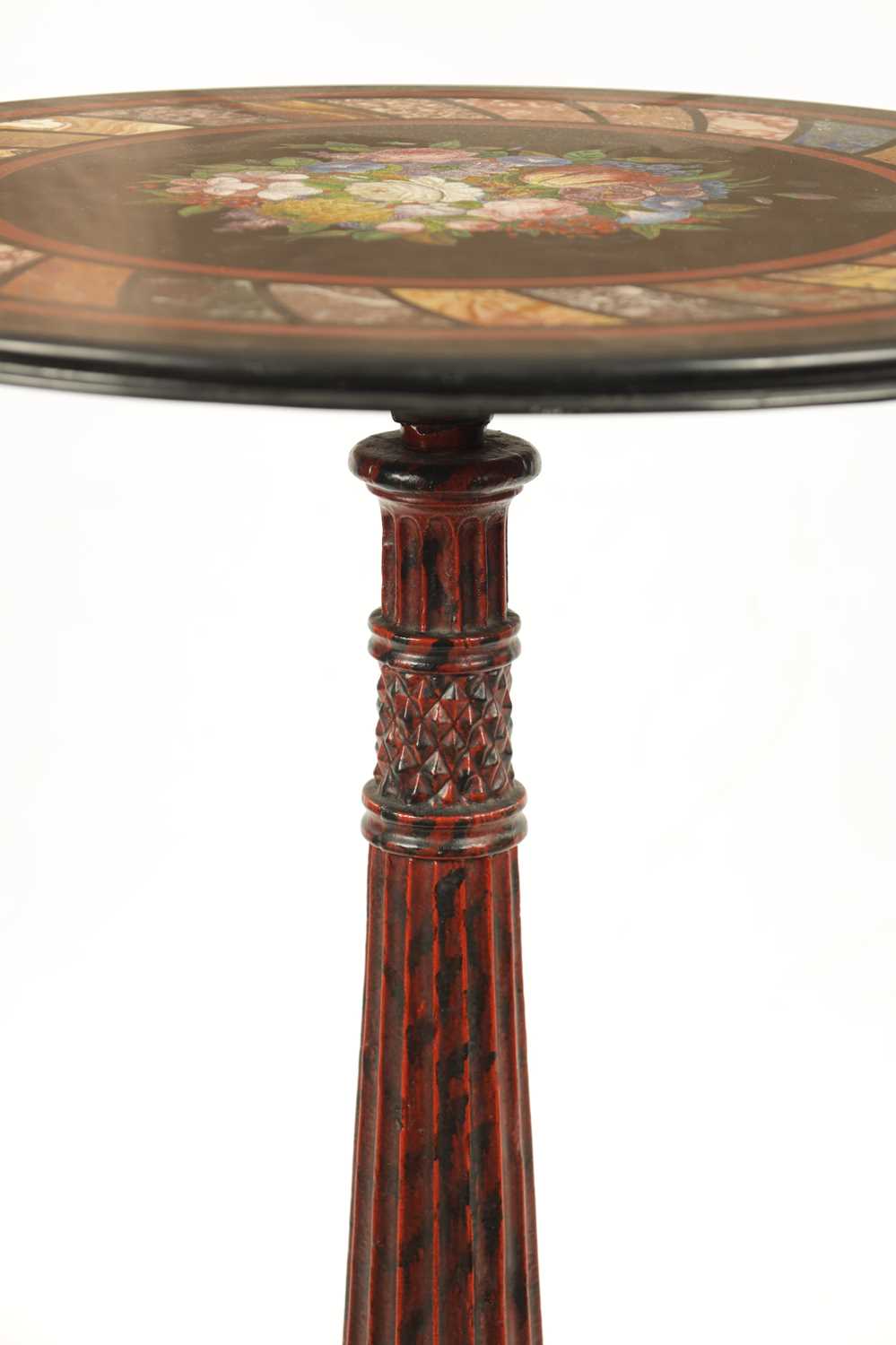 A FINE AND RARE 19TH CENTURY ITALIAN MICRO MOSAIC AND SPECIMEN MARBLE CIRCULAR TOPPED TABLE - Image 7 of 7