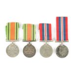 TWO BRITISH WAR MEDALS 1939-45 AND TWO DEFENCE MEDALS