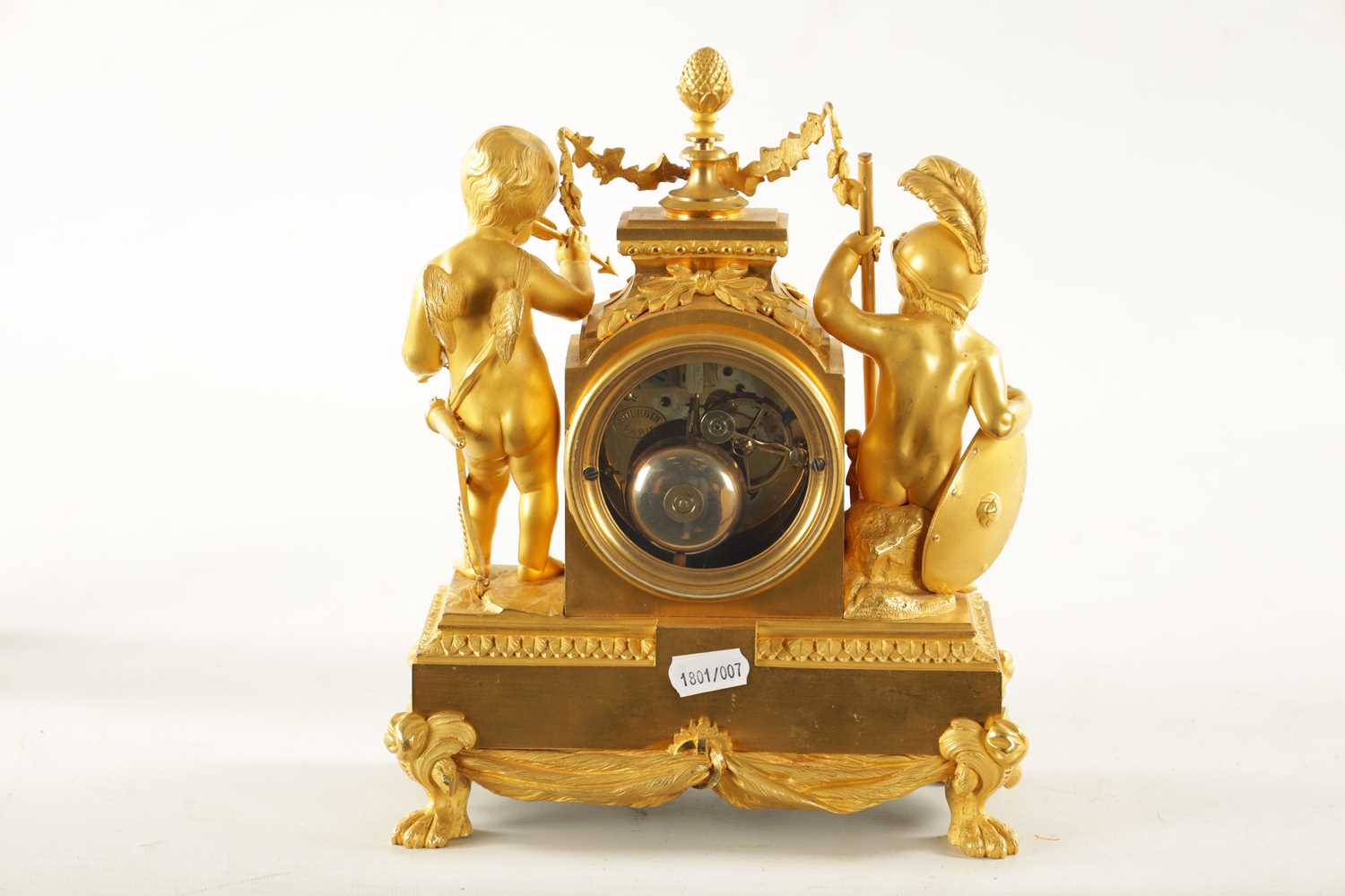 A FINE 19TH CENTURY GILT ORMOLU SEVRES PANELLED MANTEL CLOCK - Image 8 of 10