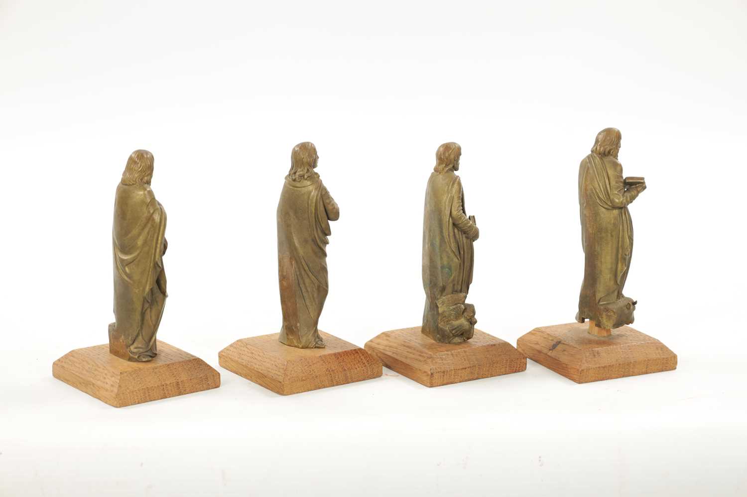 A SET OF FOUR 19TH CENTURY BRONZE APOSTLES - Image 4 of 5