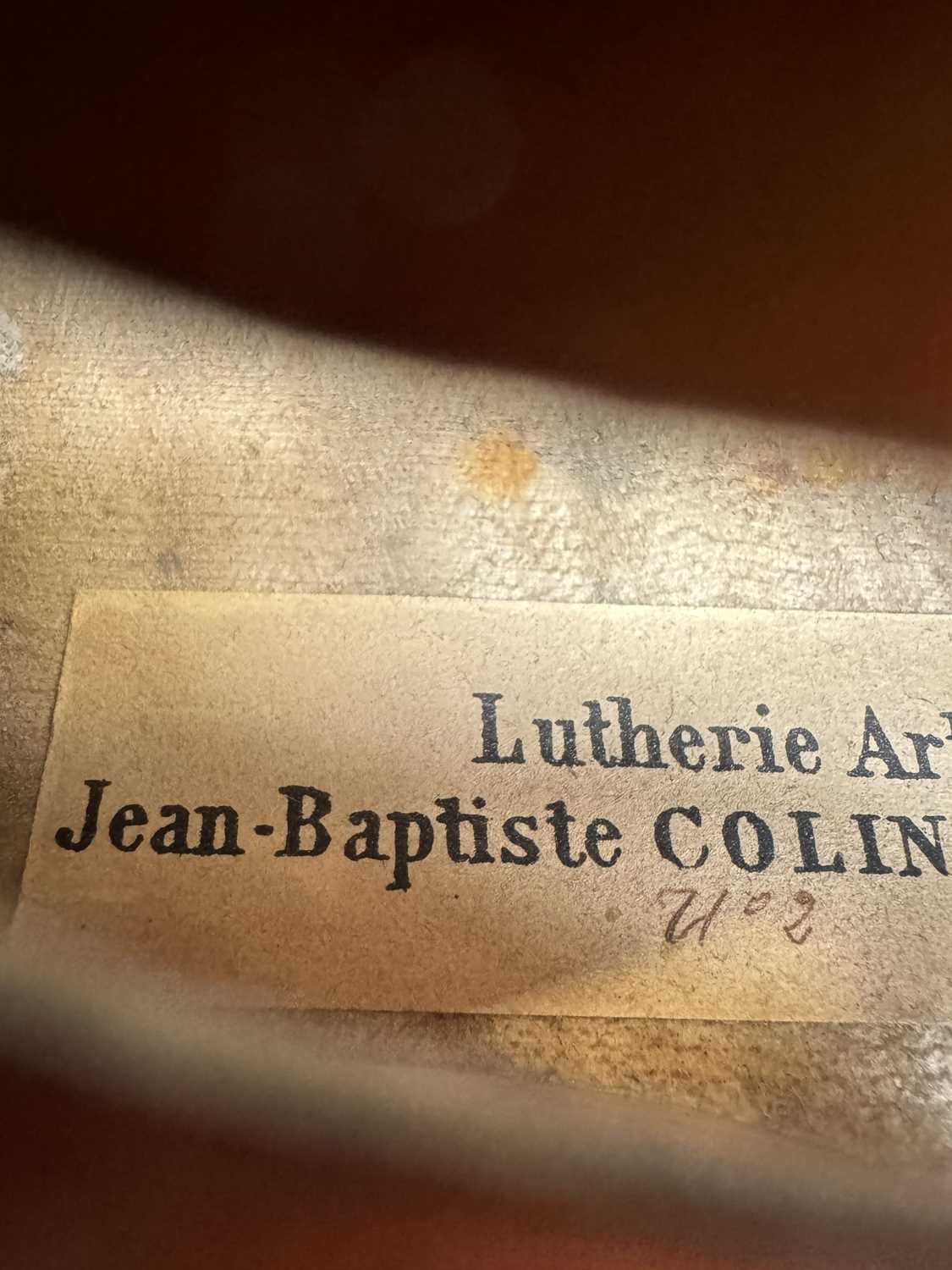 A CASED VIOLIN LABELLED JEAN BAPTISTE COLIN, ANNEE 1901 - Image 10 of 10