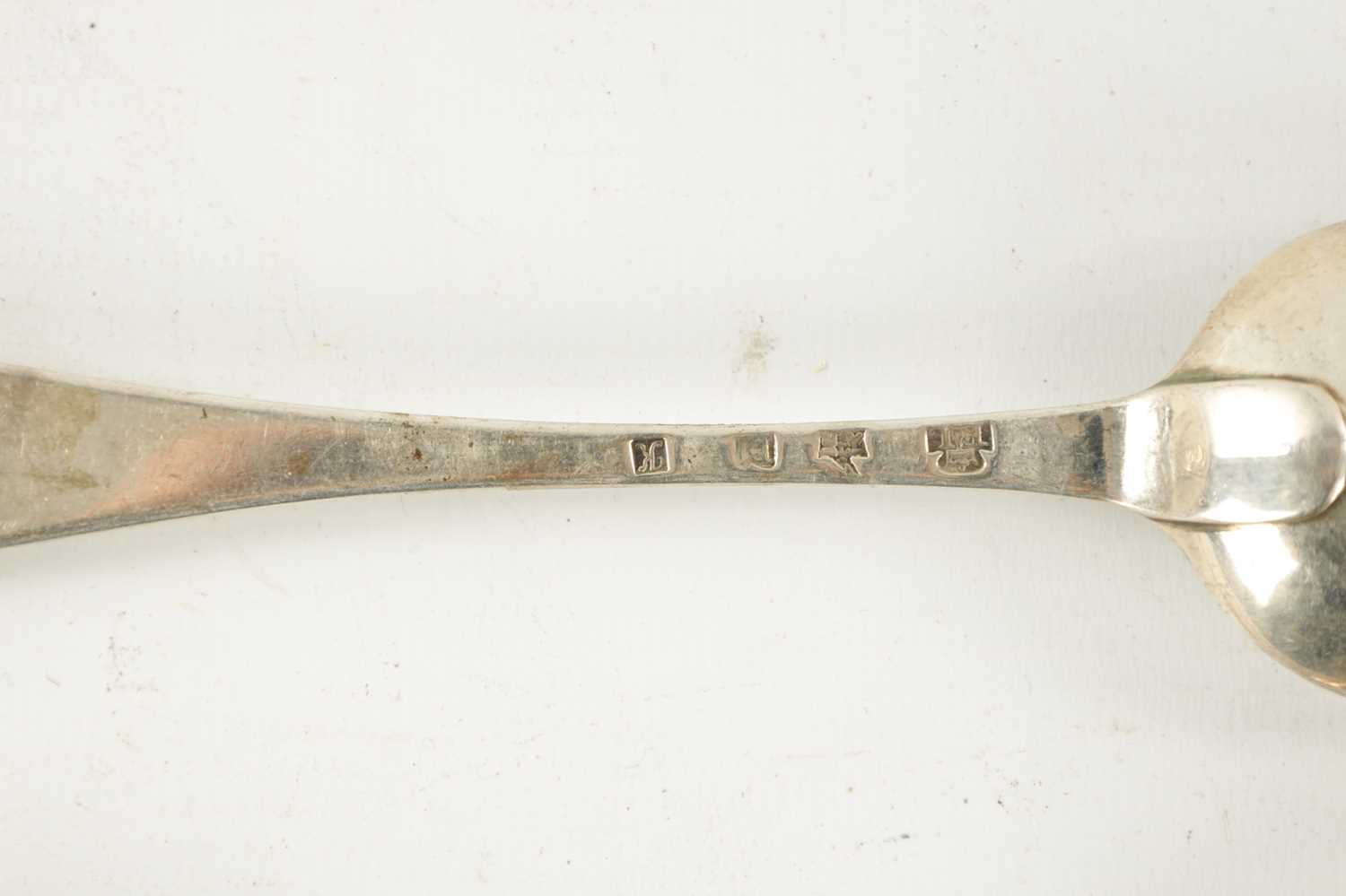 THREE GEORGE II SCOTTISH SILVER TABLESPOONS - Image 4 of 5