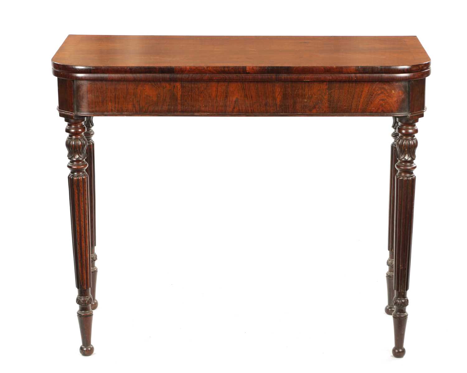 A REGENCY ROSEWOOD TEA TABLE IN THE MANNER OF GILLOWS