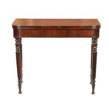 A REGENCY ROSEWOOD TEA TABLE IN THE MANNER OF GILLOWS
