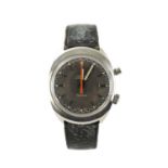 A GENTLEMAN’S 1970’S STEEL OMEGA CHRONOSTOP WRISTWATCH