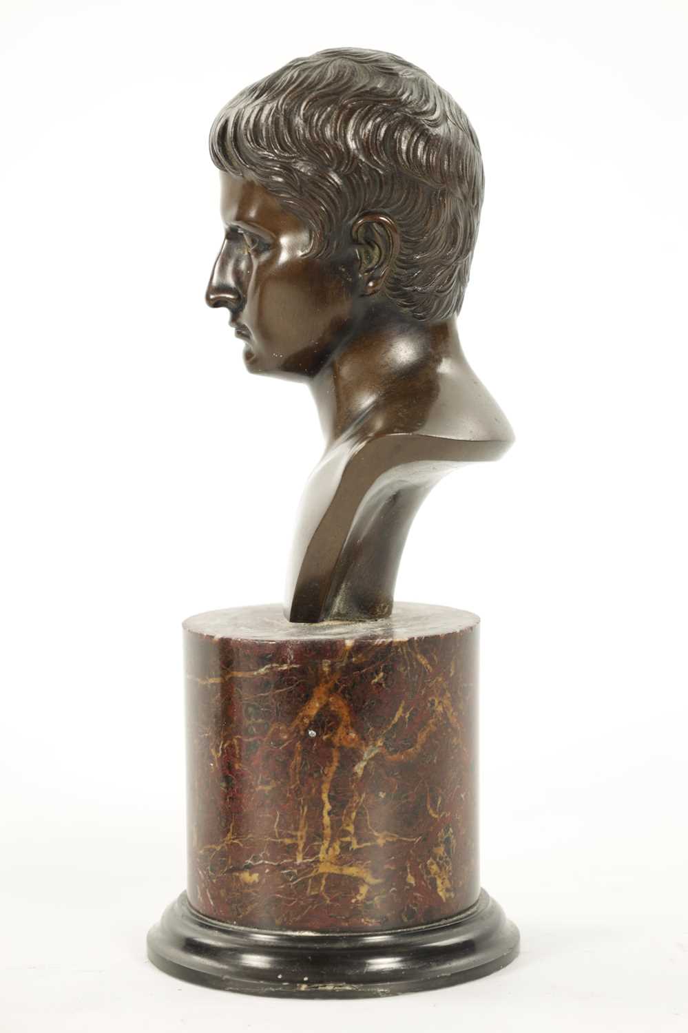 A 19TH CENTURY GRAND TOUR BRONZE BUST - Image 7 of 8