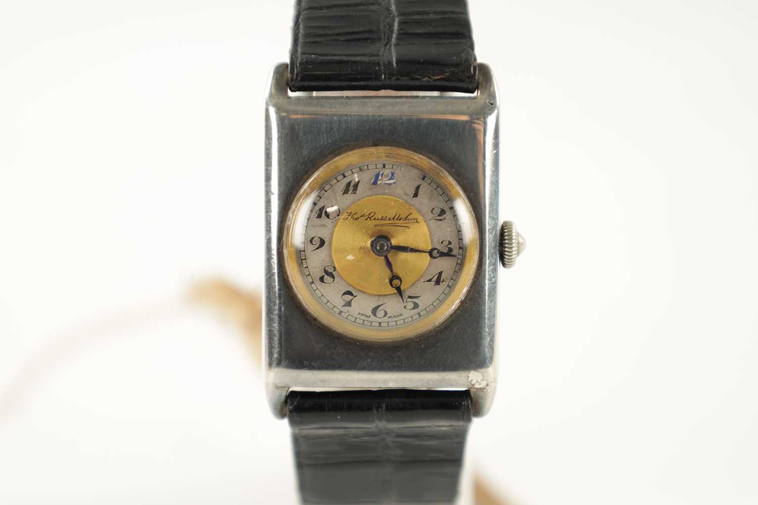 AN EARLY 20TH CENTURY SILVER THOMAS RUSSELL TANK-SHAPED WRISTWATCH - Image 3 of 5