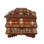 A 19TH CENTURY SOUTH AMERICAN INLAID WORK BOX