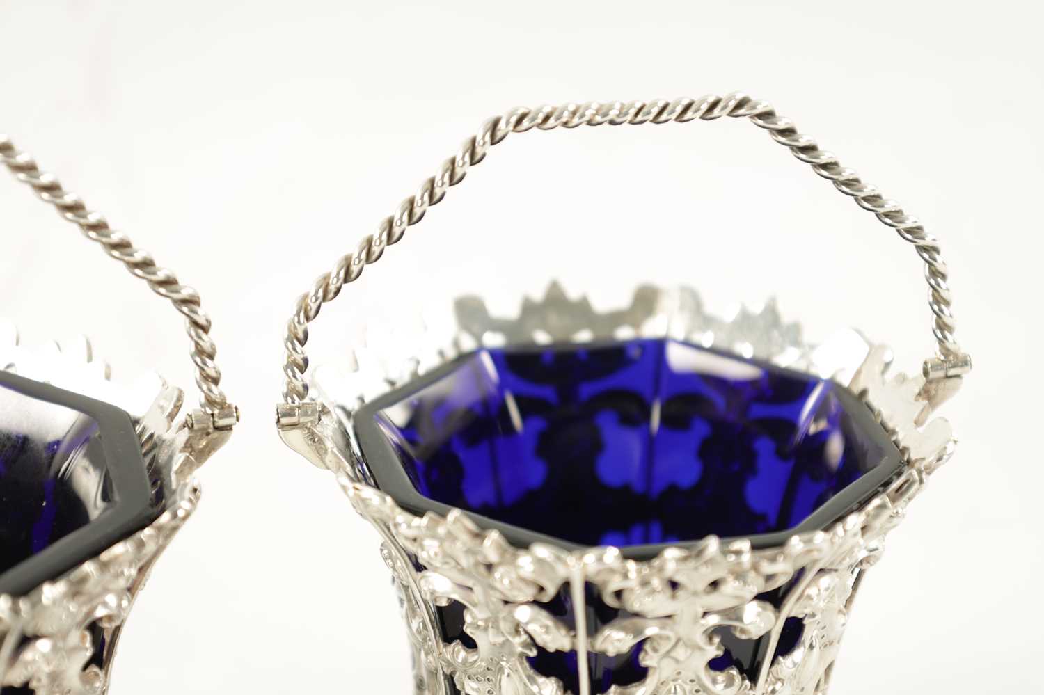 A PAIR OF MID 19TH CENTURY SILVER SWEET BASKETS - Image 3 of 7