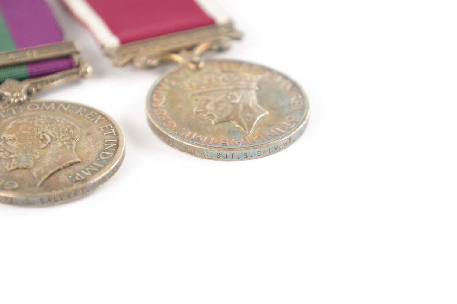 A PAIR OF MEDALS. GVR GERAL SERVICE MEDAL 1918 AND AN ARMY LONG SERVICE AND GOOD CONDUCT MEDAL - Image 4 of 5