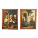 A PAIR OF 19TH CENTURY NAIVE OIL ON BOARDS