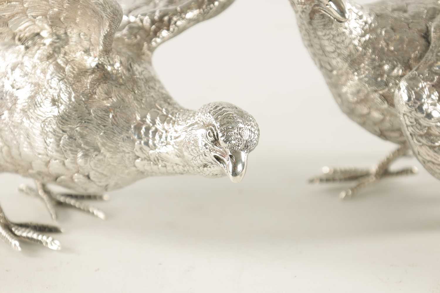 A PAIR OF 20TH CENTURY MAPPIN & WEBB SILVER PHEASANTS - Image 3 of 8