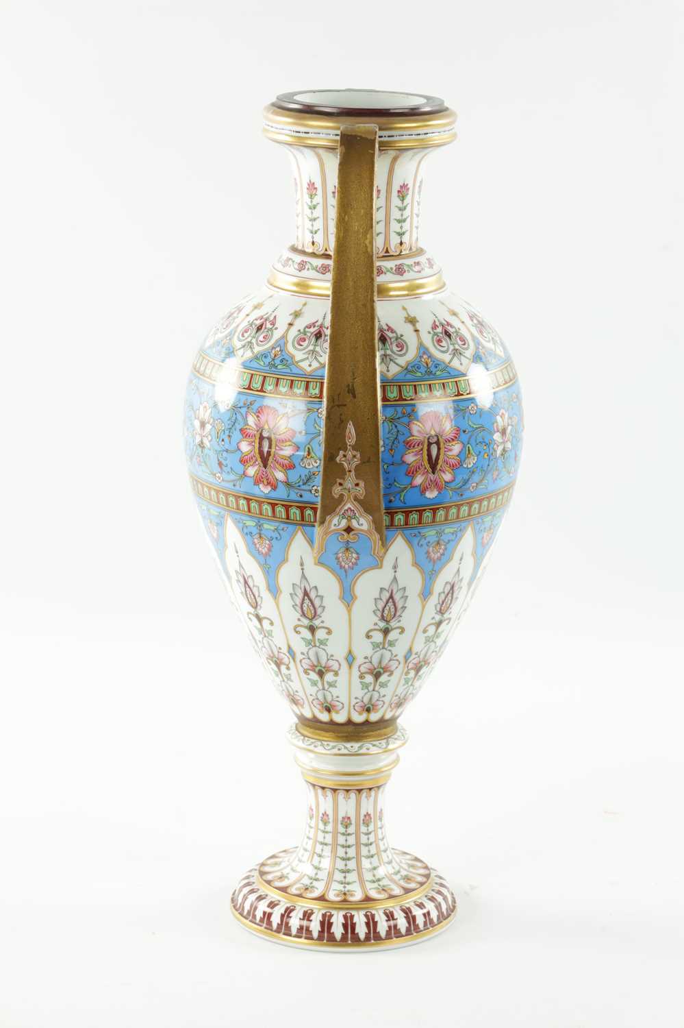 A LARGE LATE 19TH CENTURY PORCELAIN VASE POSSIBLY RUSSIAN - Image 6 of 8