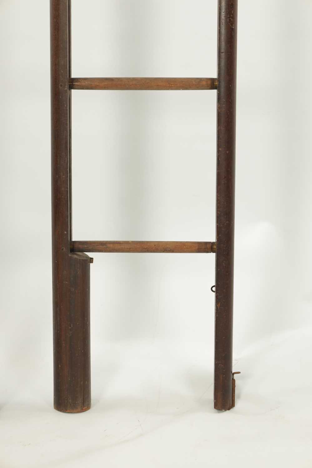 A SET OF 19TH CENTURY FRUITWOOD COUNTRY HOUSE FOLDING LIBRARY STEPS - Image 3 of 6