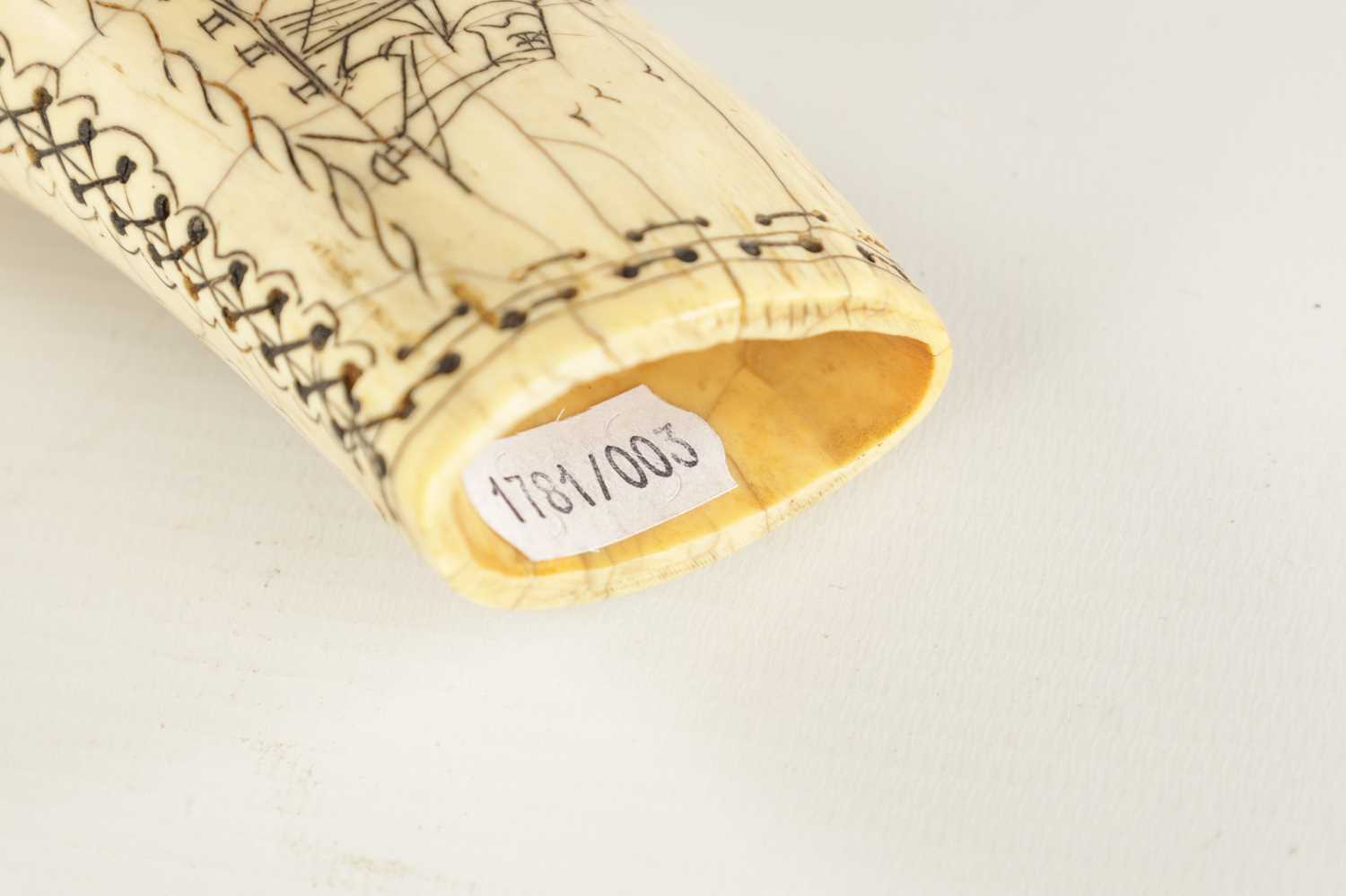 A 19TH CENTURY SAILS SCRIMSHAW WHALE TOOTH - Image 7 of 8