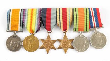 A GROUP OF SIX WW1 AND WW2 WAR MEDALS