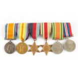 A GROUP OF SIX WW1 AND WW2 WAR MEDALS