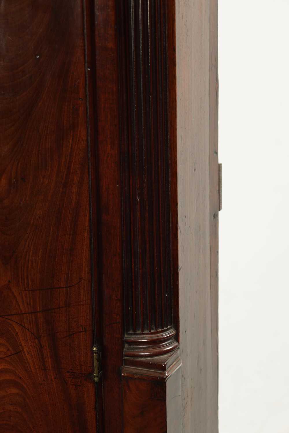 JOHN WYKE, LIVERPOOL. AN EARLY GEORGE III FIGURED MAHOGANY EIGHT DAY LONGCASE CLOCK - Image 3 of 16