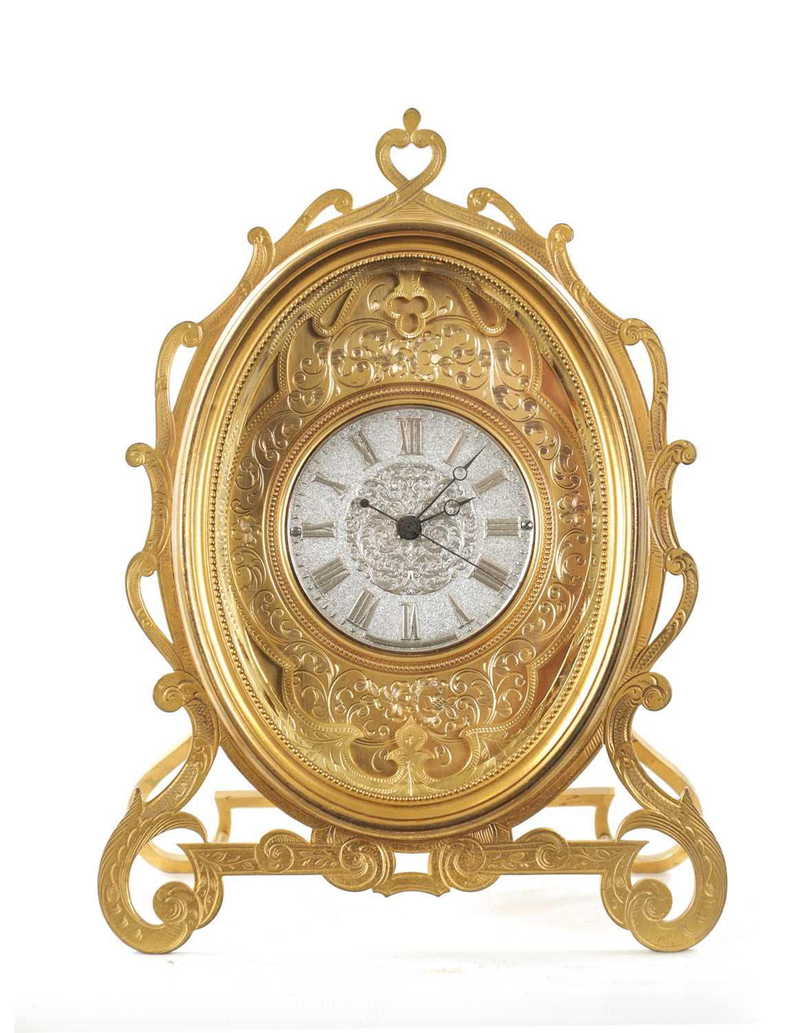 A 19TH CENTURY FRENCH ORMOLU STRUT CLOCK