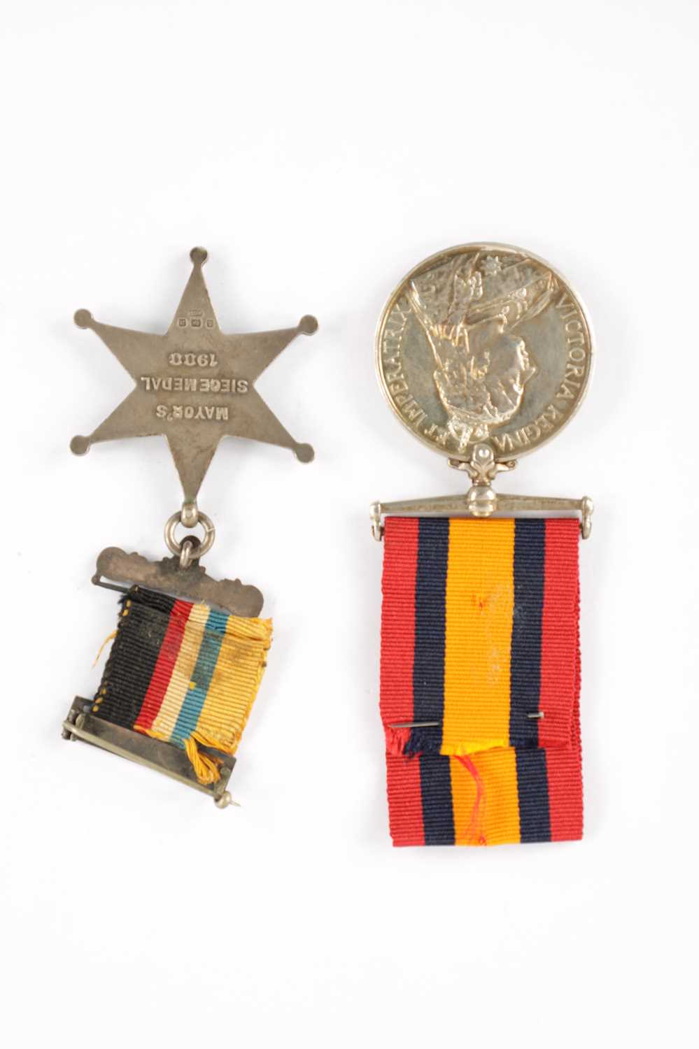 A SILVER KIMBERLEY STAR MEDAL AND A QUEENS SOUTH AFRICAN MEDAL - Image 6 of 9
