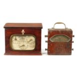 A 19TH CENTURY MAHOGANY CASED SIGNED ELECTRIC VOLTMETER