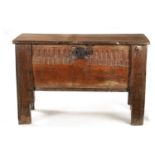 A RARE LATE 16TH CENTURY WELSH OAK BOARDED CHEST