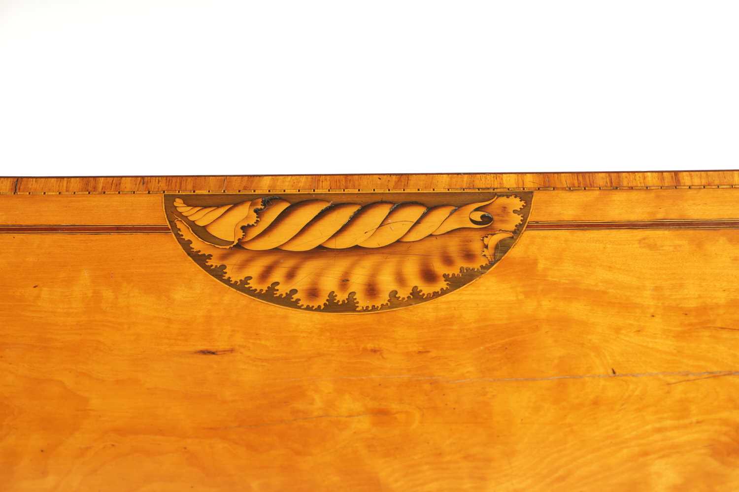 ATT. WILLIAM MOORE, DUBLIN. A FINE PAIR OF GEORGE III IRISH EBONY STRUNG INLAID FIGURED SATINWOOD BO - Image 6 of 14