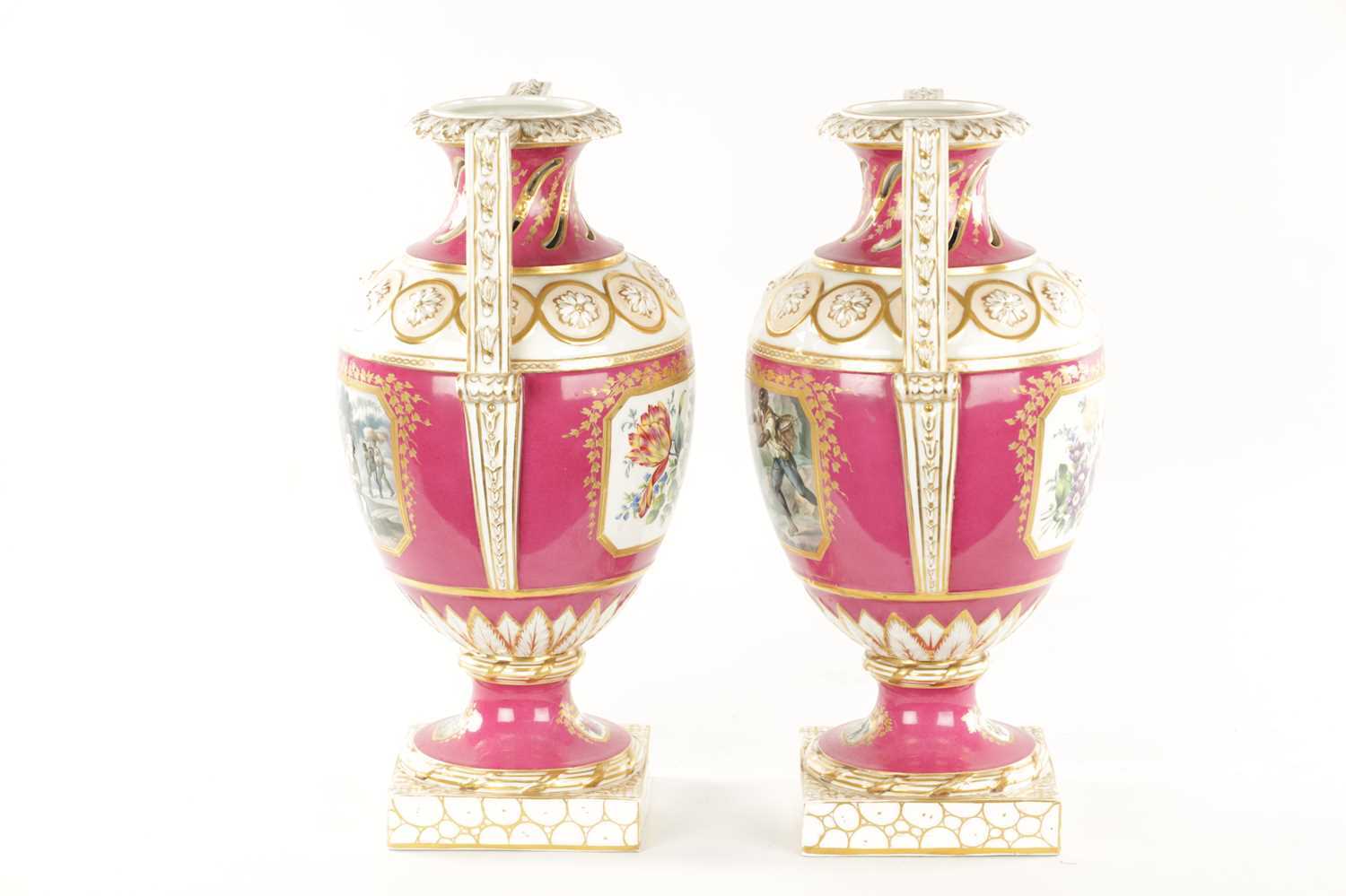 A FINE PAIR OF BERLIN PORCELAIN URN-SHAPED VASES - Image 2 of 16