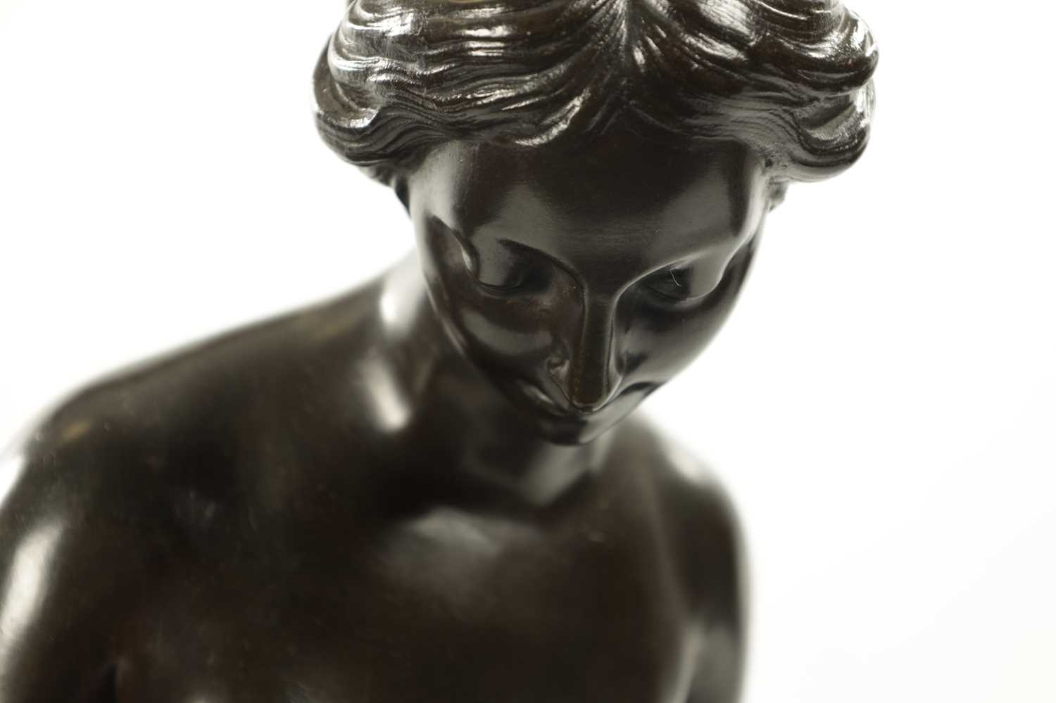 AFTER ETIENNE-MAURICE FALCONET. A LARGE LATE 19TH CENTURY PATINATED BRONZE SCULPTURE - Image 3 of 9