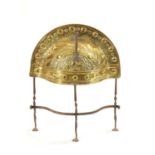 AN 18TH CENTURY BRASS AND IRON CURFEW