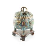A GOOD EARLY 19TH CENTURY CHINESE CLOISONNÉ INCENSE BURNER