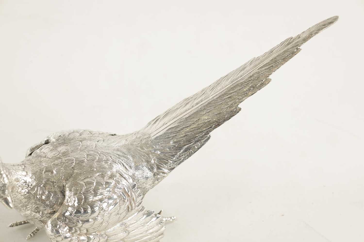 A PAIR OF 20TH CENTURY MAPPIN & WEBB SILVER PHEASANTS - Image 5 of 8