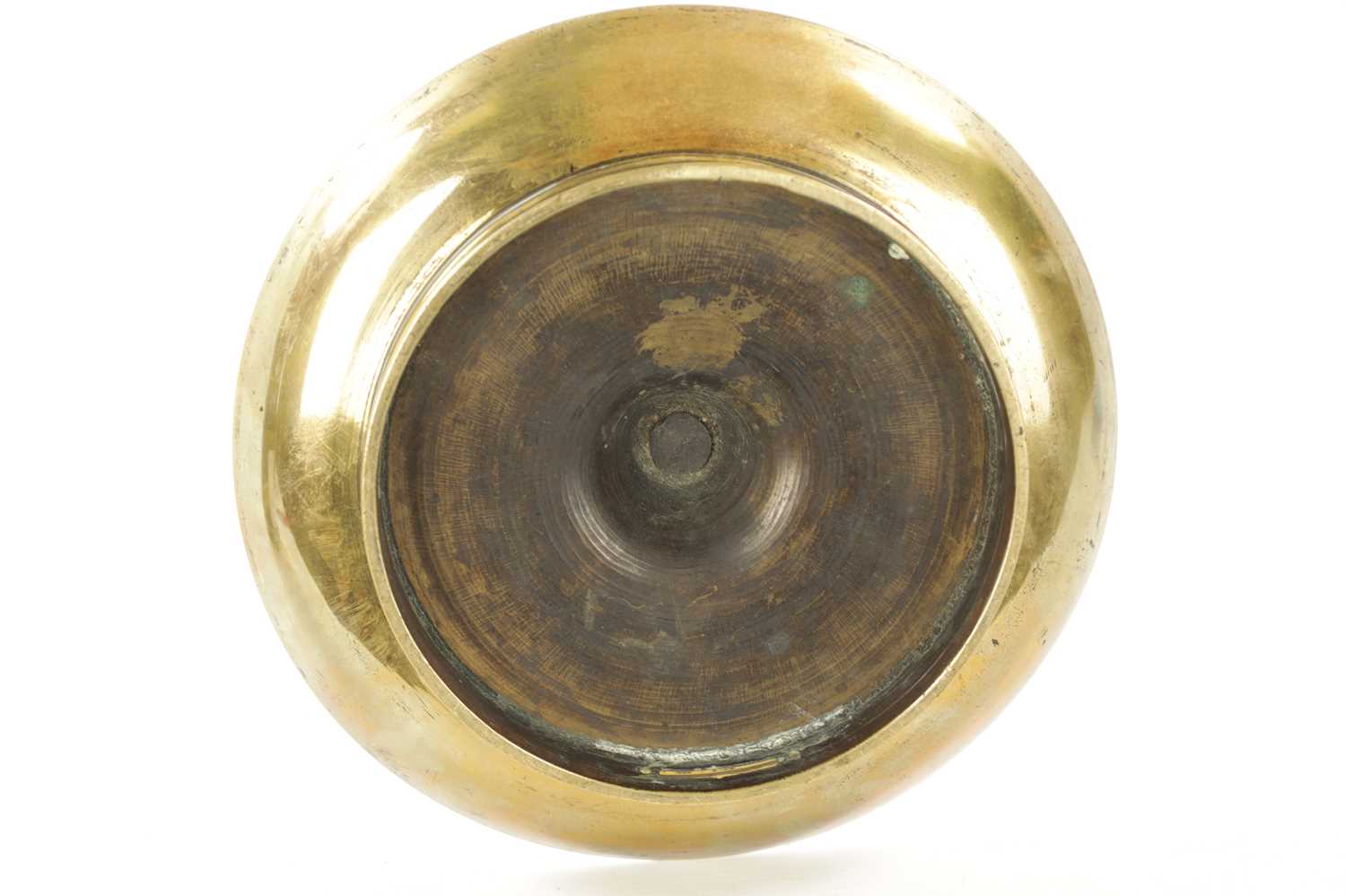 A 19TH CENTURY EASTERN BRASS CANDLESTICK - Image 10 of 10