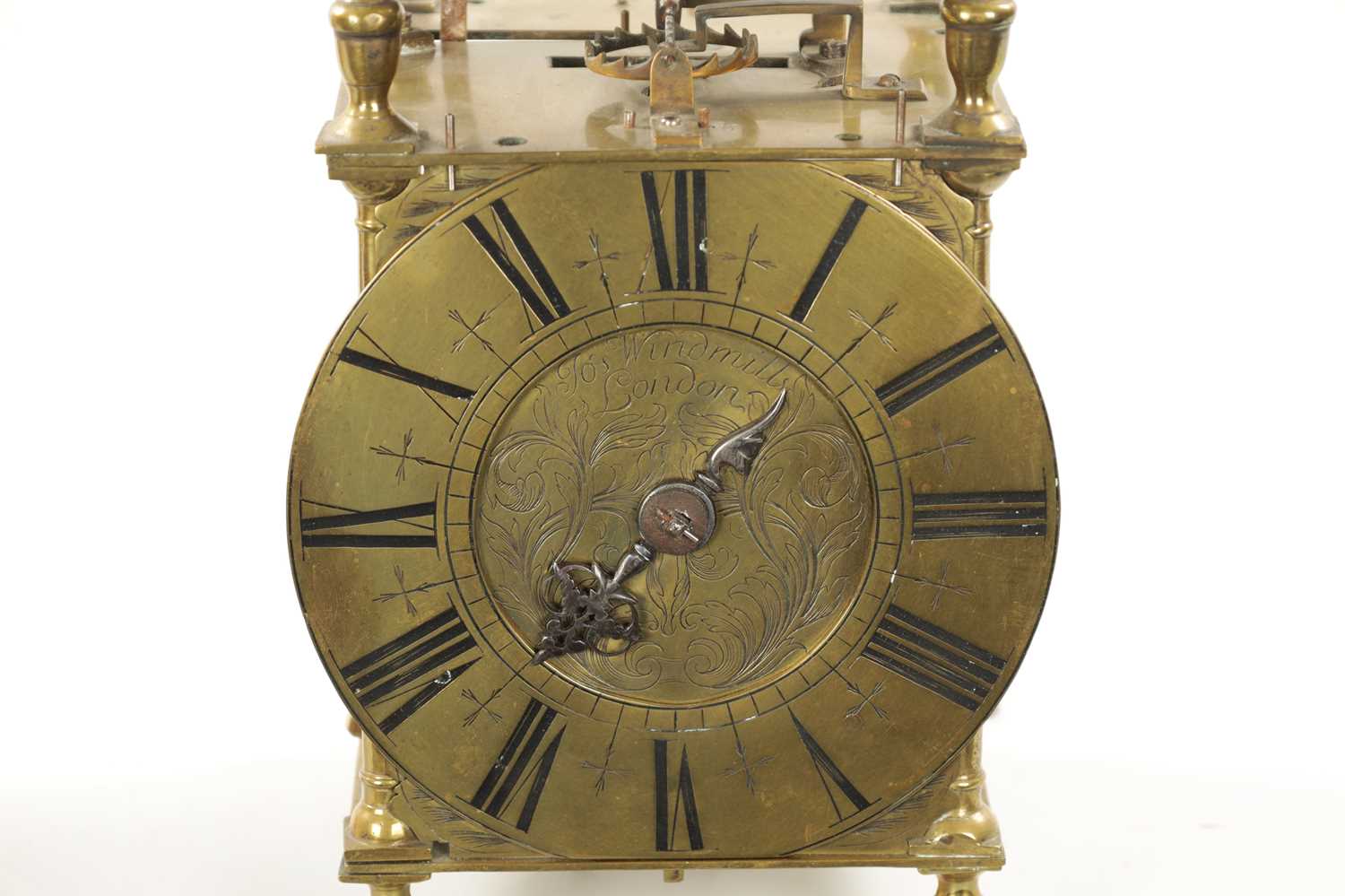 JOSEPH WINDMILLS, LONDON. A LATE 17TH CENTURY WINGED LANTERN CLOCK - Image 3 of 11