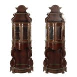 A PAIR OF 19TH CENTURY AMBOYNA AND ORMOLU MOUNTED SIDE CABINETS
