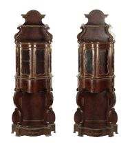 A PAIR OF 19TH CENTURY AMBOYNA AND ORMOLU MOUNTED SIDE CABINETS