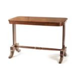 A REGENCY FIGURED OAK COUNTRY HOUSE LIBRARY TABLE
