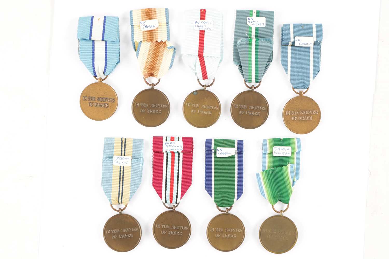 A COLLECTION OF NINE UN SERVICE OF PEACE MEDALS - Image 6 of 10