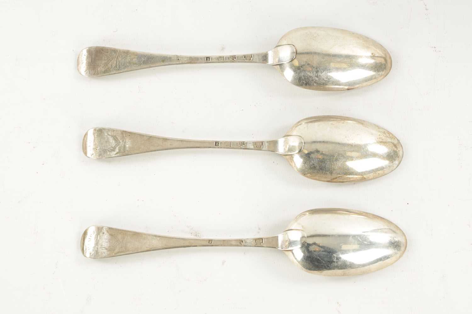 THREE GEORGE II SCOTTISH SILVER TABLESPOONS - Image 3 of 5