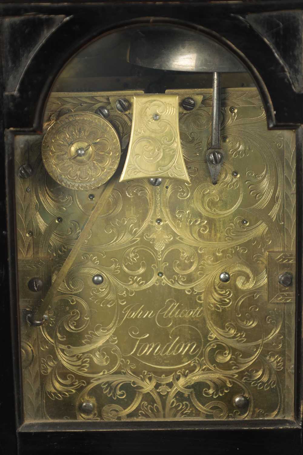 JOHN ELLICOTT, LONDON. A GEORGE II PULL QUARTER REPEATING VERGE BRACKET CLOCK - Image 8 of 10