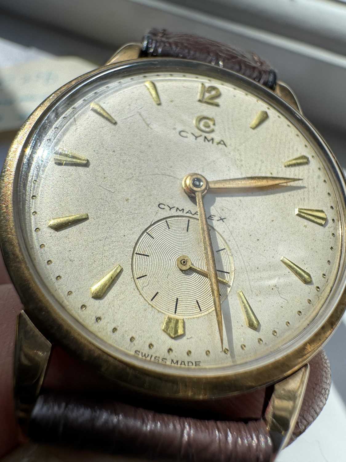 A GENTLEMAN’S 9CT GOLD CYMA CYMAFLEX WRISTWATCH - Image 6 of 6