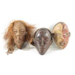 THREE ANTIQUE TRIBAL NATIVE MASKS