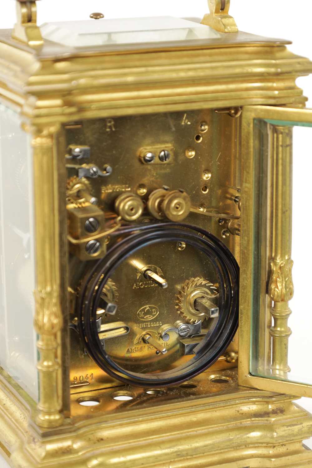 A LATE 19TH CENTURY GRAND SONNERIE REPEATING CARRIAGE CLOCK WITH ALAR - Image 7 of 8