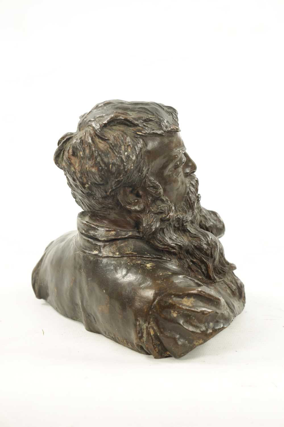 VINCENZO GEMITO (1852-1929). A LATE 19TH CENTURY PATINATED BRONZE BUST - Image 5 of 8