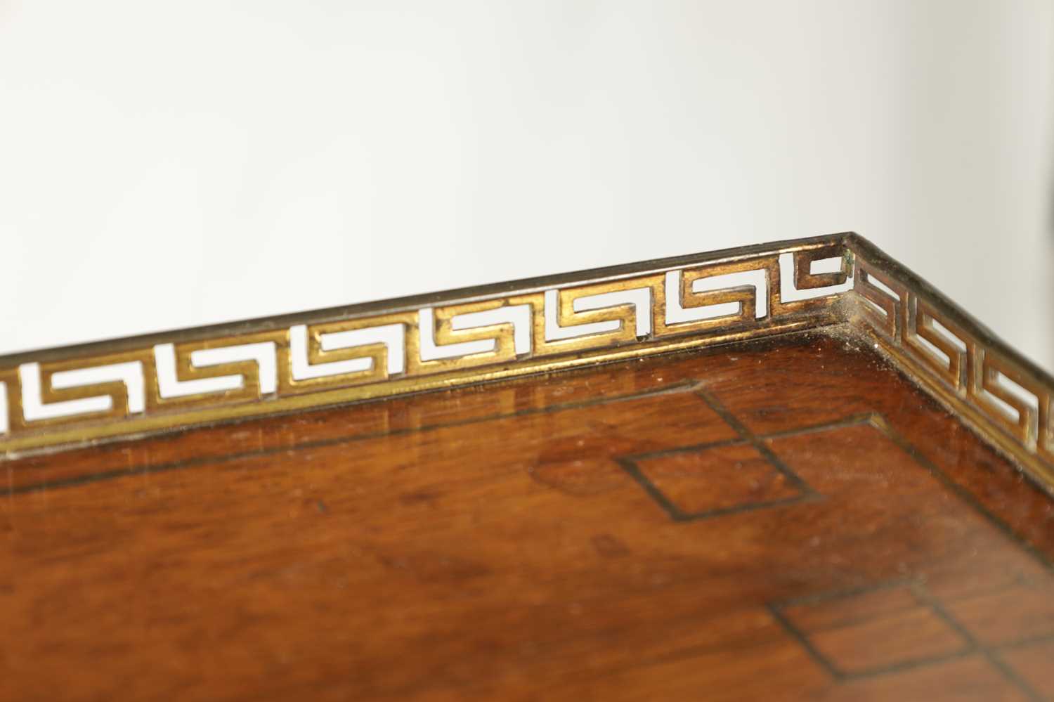 A FINE REGENCY BRASS INLAID ROSEWOOD BONHEUR DE JOUR IN THE MANNER OF JOHN MCLEAN - Image 6 of 14