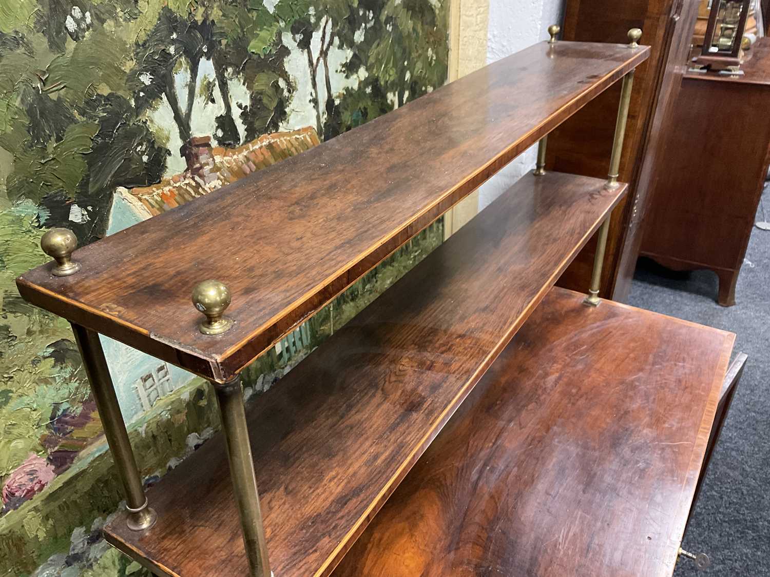 A REGENCY ROSEWOOD AND KING WOOD CROSS-BANDED SECRETAIRE SIDE CABINET - Image 11 of 17