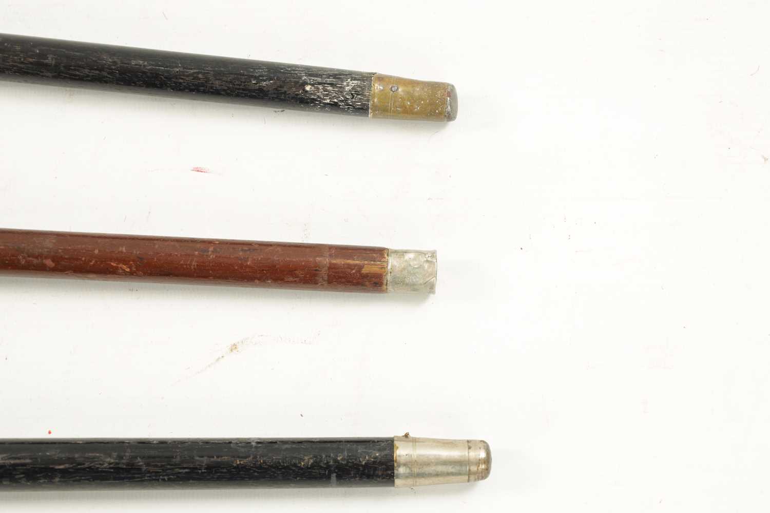 A COLLECTION OF THREE 19TH CENTURY SILVER TOPPED WALKING STICKS - Image 9 of 9