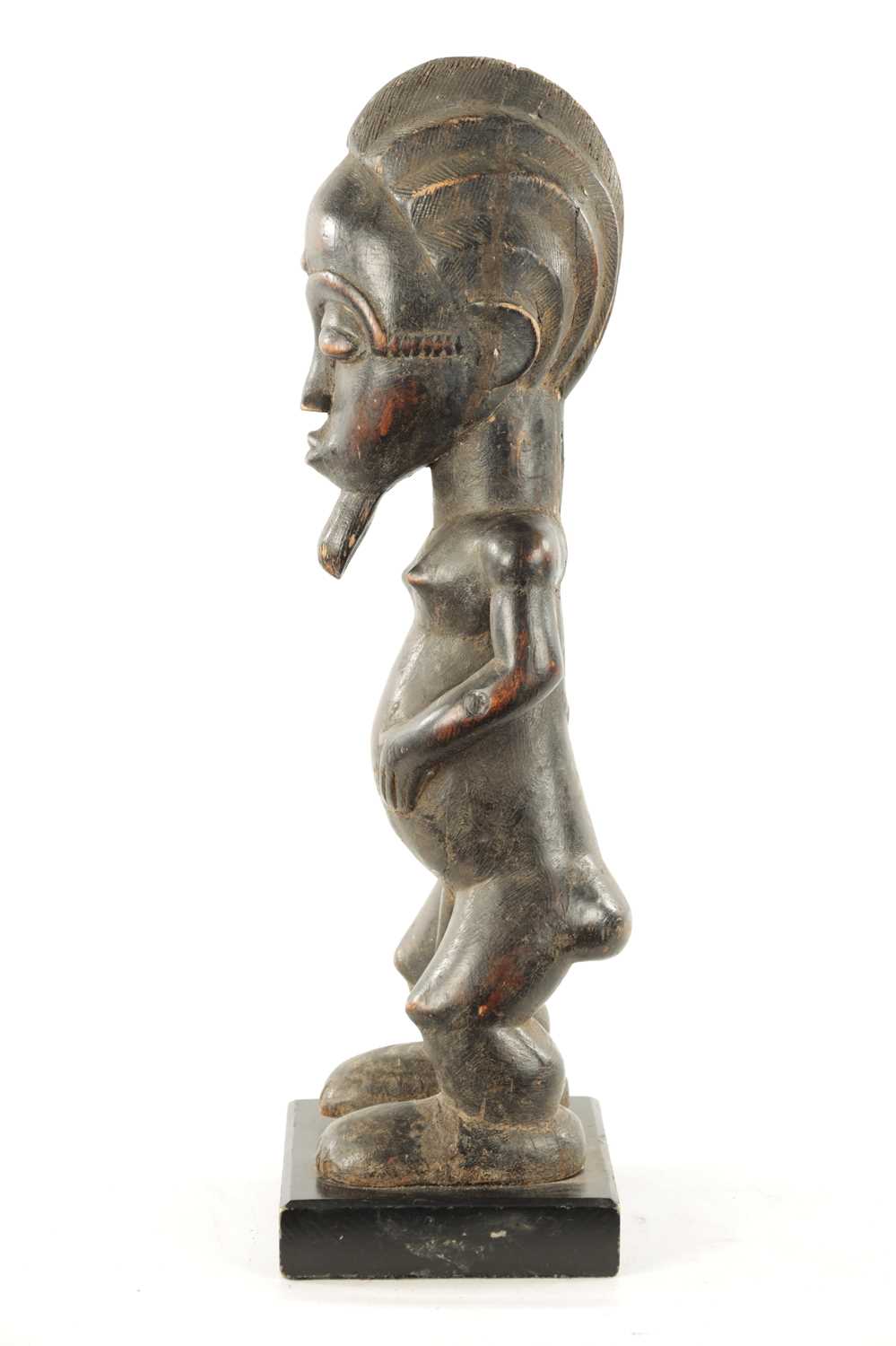 AN ANTIQUE CARVED WOOD BAULE FERTILITY FIGURE - Image 5 of 8